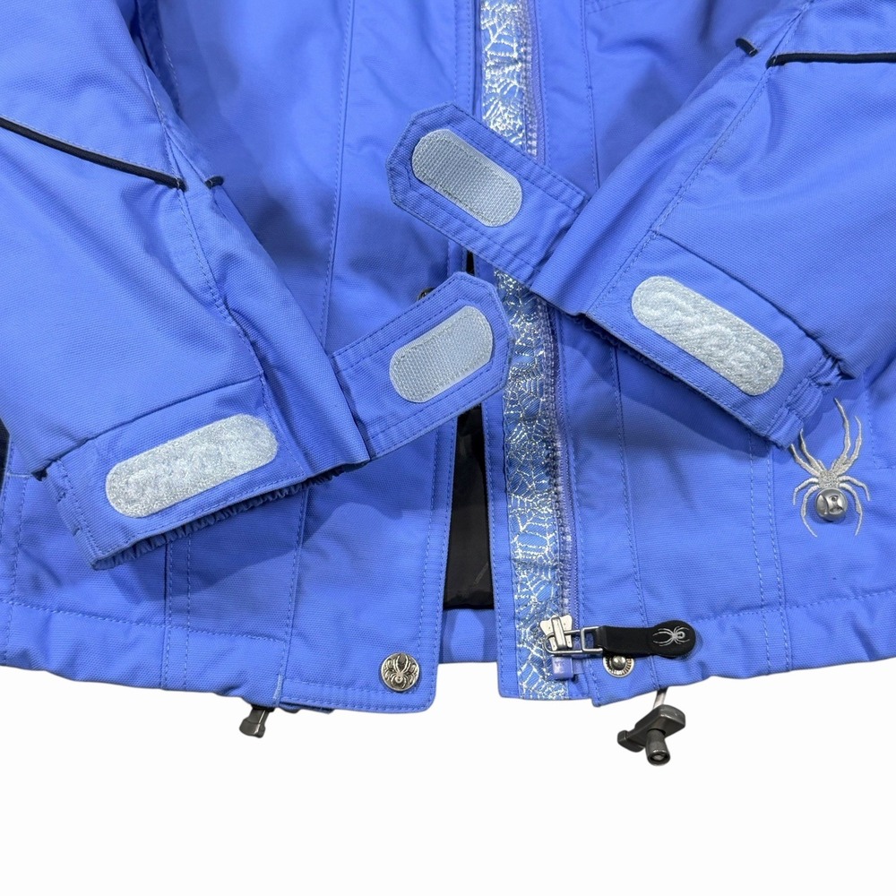 Spyder Jacket Girls 10 Purple Hooded Insulated Ski Snowboard Waterproof Coat - Picture 12 of 16